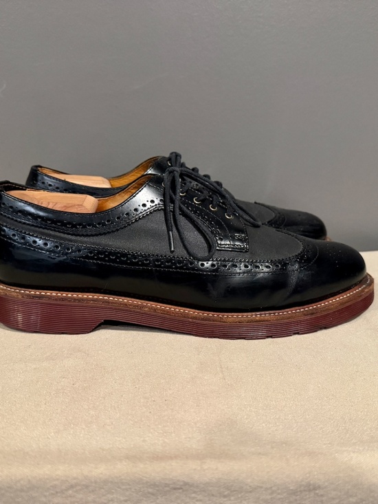 Dr. Martens Alfred Black + Black Brogue Wing Tip Shoes main image 5